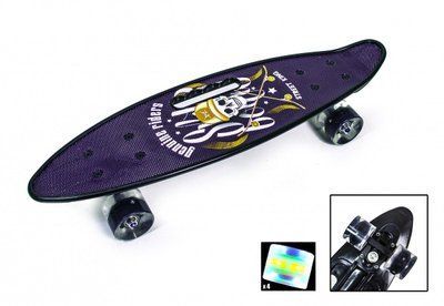 Penny Board С Ручкой "Street King" Светящиеся колеса 454297 фото