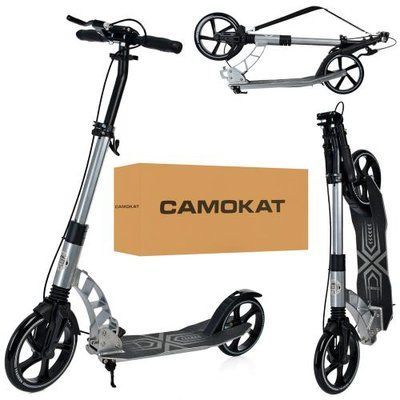 Детский самокат SR 2-061-G, ручной тормоз, серый 507172 фото