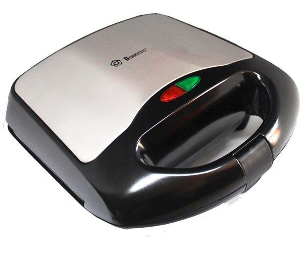 Вафельниця побутова для бельгійських вафель Domotec MS-7705 1000W сріблясто-чорна 526417 фото