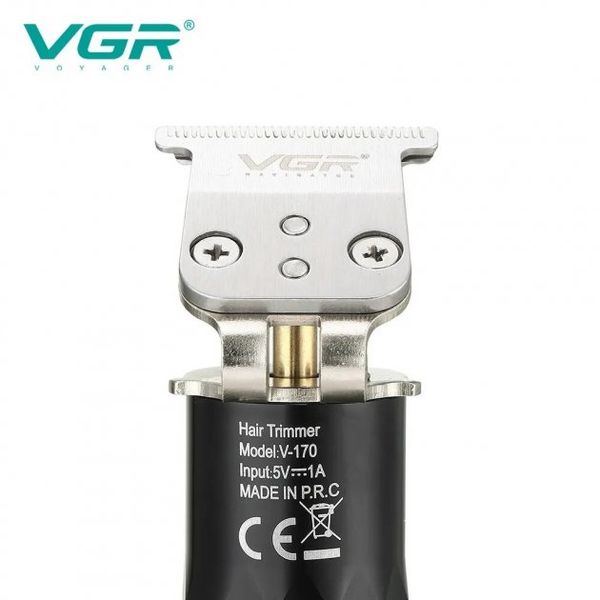 Тример VGR V-170 для волосся, вусів і бороди, бездротовий зі змінними насадками, Чорний 524106 фото