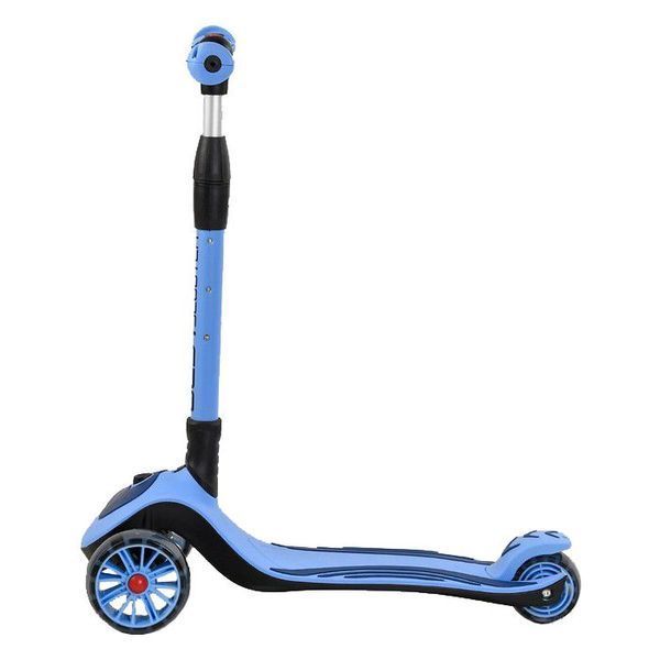 Самокат трехколесный Best Scooter С-0382, складной алюминиевый руль, колеса PU со светом, Сиреневый 464948 фото
