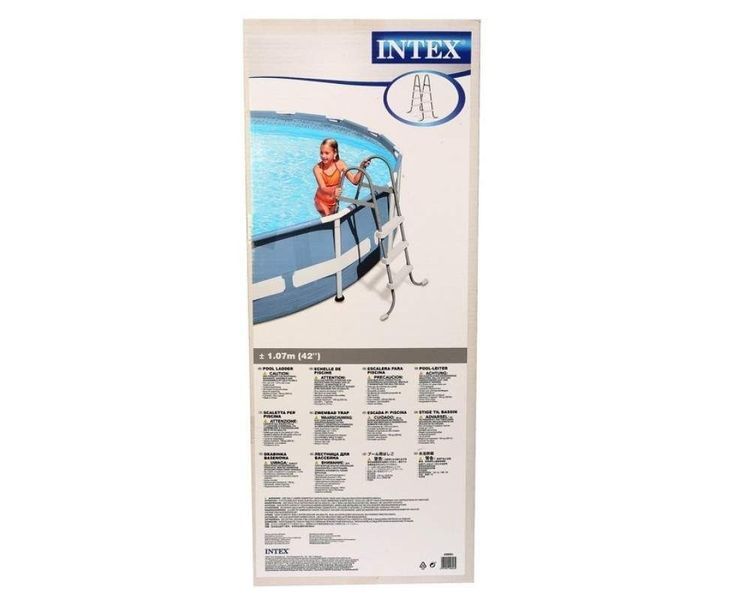 Сходи INTEX 28065 для каркасних і надувних басейнів, висота 107 см 481190 фото