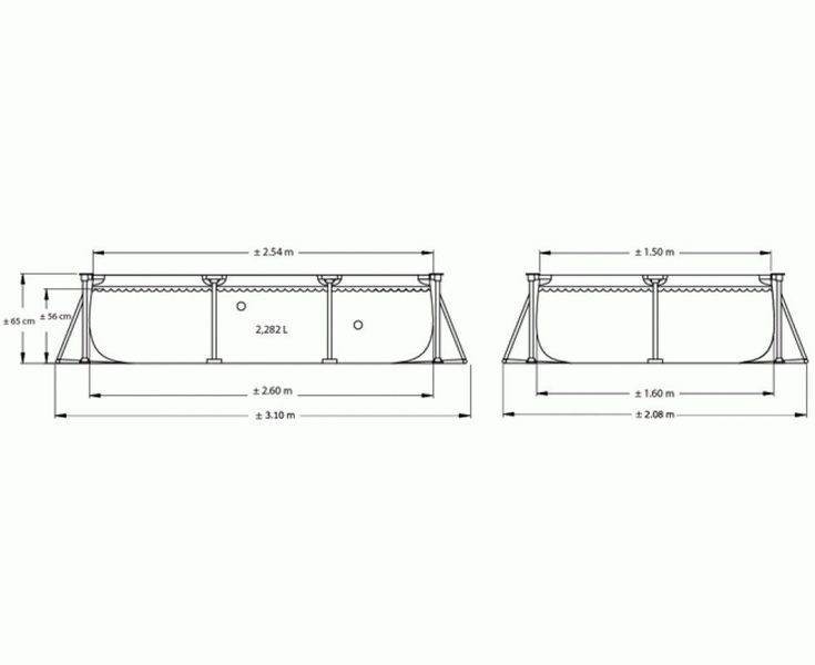 Бассейн каркасный INTEX 28271, 260 х 160 х 65 см 478475 фото