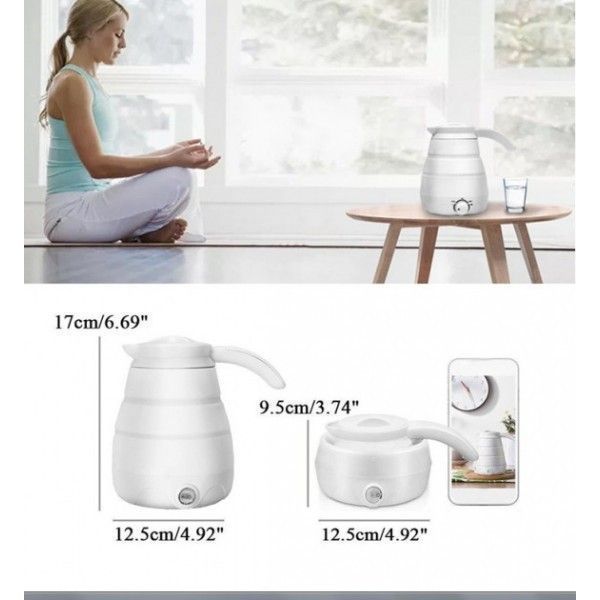 Універсальний електричний чайник Kettle Foldable Travel Electric NEW Білий 377752 фото