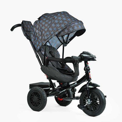 Дитячий велосипед-коляска BestTrike Perfetto 8066 360&deg; поворот сидіння чорний 586677 фото