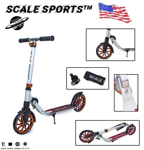 Двухколесный самокат Scale Sports SS-17 Белый 464179 фото