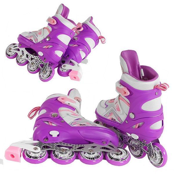 Раздвижные ролики Best Roller 58774-S, фиолетовые, размер 30-33, светящиеся колеса 479760 фото