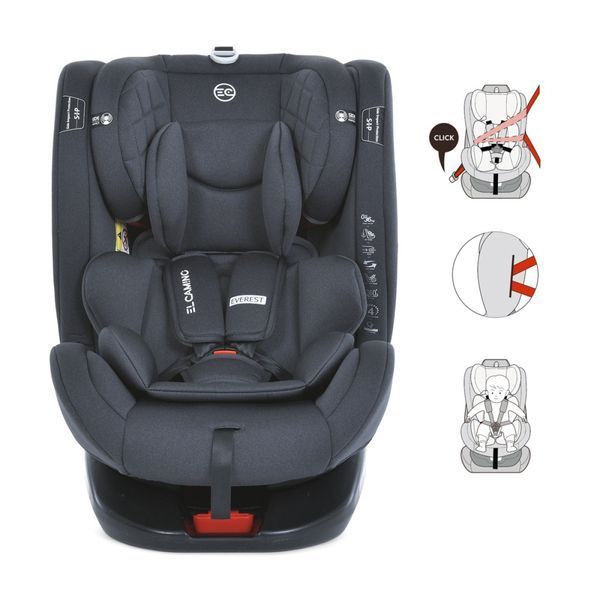 Детское автокресло EL CAMINO ME 1114 EVEREST 0-36 кг темно-серое 525625 фото
