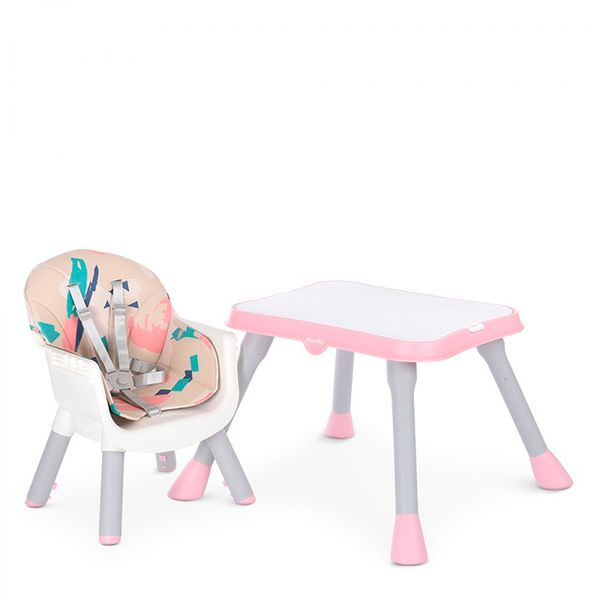 Стульчик для кормления BAMBI M 5672-8 «3 в 1», стол, стульчик, лего, Розовый 493543 фото