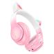 Беспроводные наушники Bluetooth HOCO Cat ears W42 Pink с ушками и подсветкой 530426 фото 2