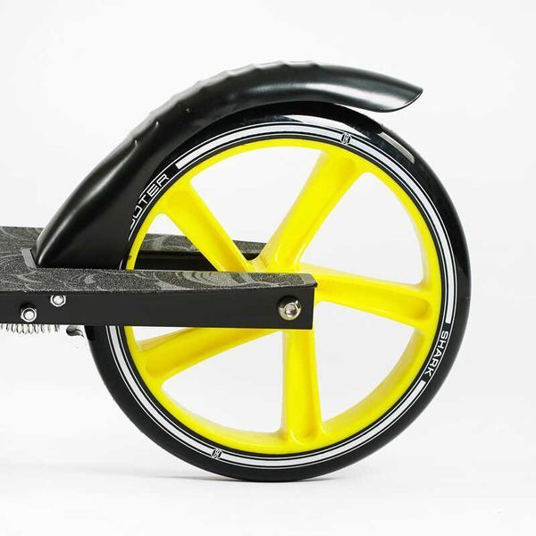 Двоколісний самокат Best Scooter SHARK SH-10865 складний з амортизатором, жовтий 532152 фото