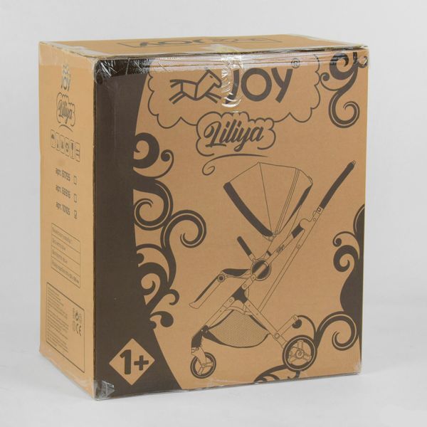 Дитяча прогулянкова коляска-книжка JOY Liliya 10105, алюмінієва рама, футкавер 586282 фото