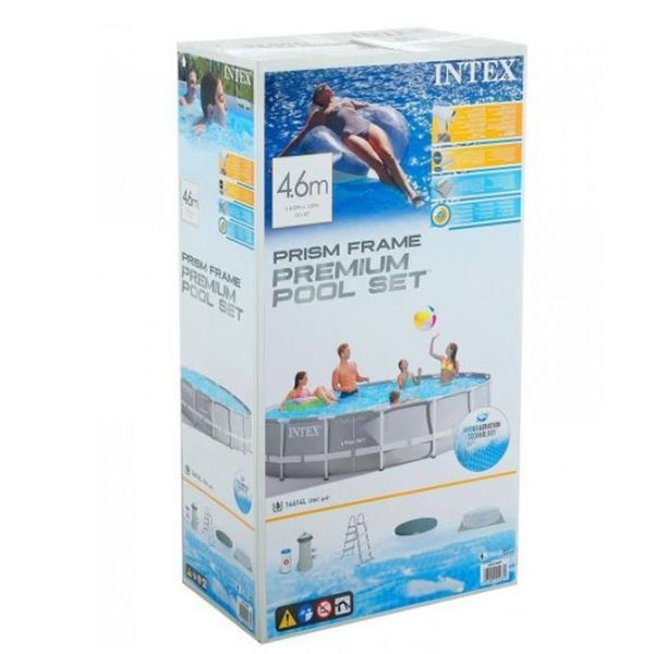 Бассейн каркасный Intex 26718 Prism Frame Pool, фильтр-насос в комплекте, 366 x 122 см 489472 фото