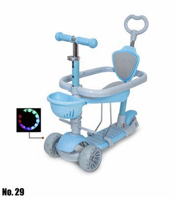 Дитячий двоколісний самокат Scale Sports Smart 5 в 1 блакитний з колесами 120 мм 552231 фото