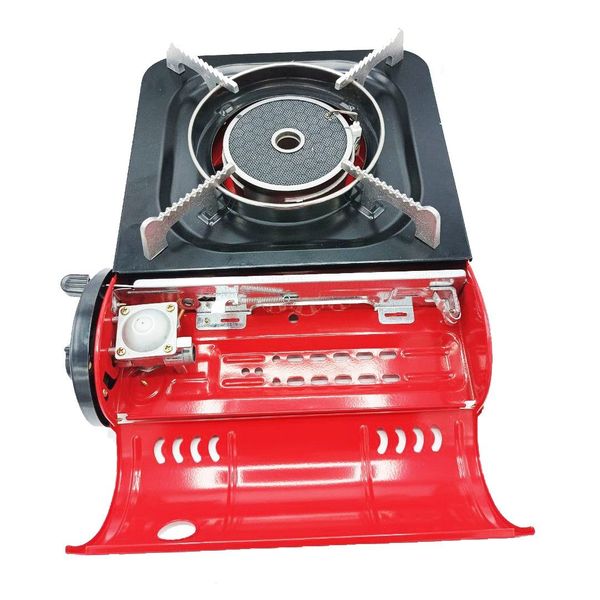 Портативная газовая плита Maxi Home TOB-DHG-9053A с керамической горелкой в кейсе красная 486752 фото