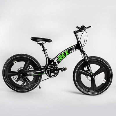 Дитячий спортивний велосипед CORSO "T-REX" TR-88103, 20 дюймів, магнієва рама, литі диски, обладнання MicroShift, 7 швидкостей, зібраний на 75% 470032 фото