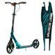 Самокат двухколесный складной Best Scooter 43685, колеса 230/200 мм, ручной тормоз, фара, Бирюзовый 476410 фото