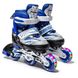 Комплект роликов с защитой и шлемом Happy размер 27-30, Синий, светящиеся колеса 537277 фото 2