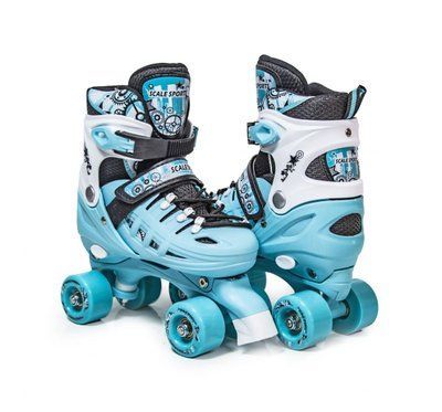 Розсувні ролики квади Scale Sports бірюзові, розмір 34-38 10778 фото