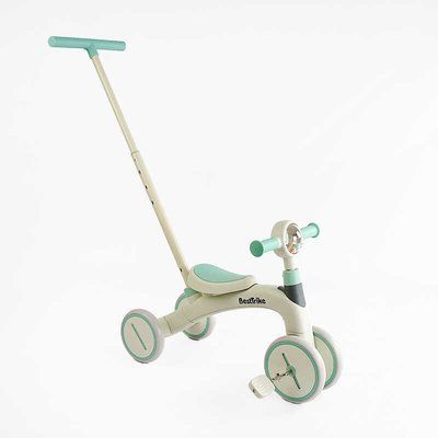 Велосипед трехколесный BestTrike BST-410 с родительской ручкой зеленый 586688 фото