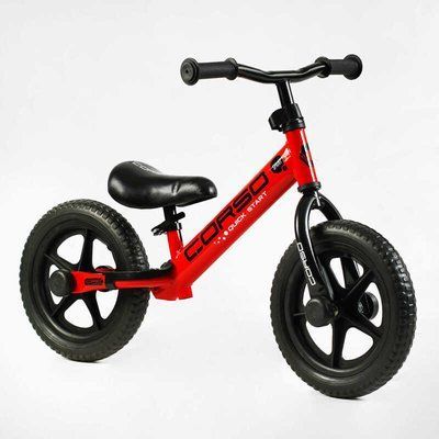 Велобег CORSO SPRINT JR-74115 стальная рама колеса 12" красный 586481 фото