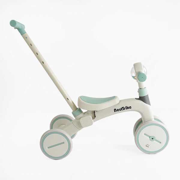 Велосипед трехколесный BestTrike BST-410 с родительской ручкой зеленый 586688 фото