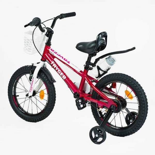 Велосипед детский CORSO TAYGER TG-10258 16" алюминиевая рама, дисковые тормоза, красный 537657 фото