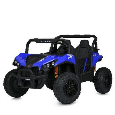Дитячий електромобіль Bambi Racer Джип M 5911EBLR 24V двомісний чорно-синій 618518 фото
