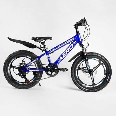 Дитячий спортивний велосипед CORSO &laquo;AERO&raquo; 11755, 20 дюймів, сталева рама, обладнання Saiguan, 7 швидкостей, литий диск, зібраний на 75% 470210 фото