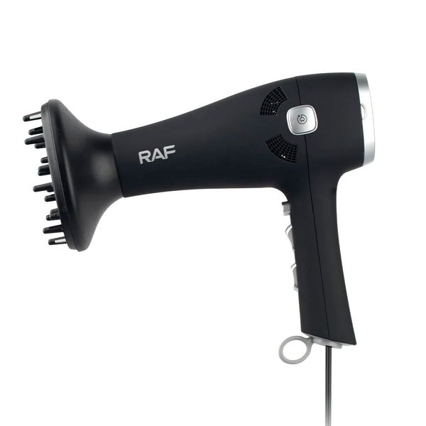 Фен для волосся RAF R.402B з концентратором 2200Вт Чорний 525997 фото