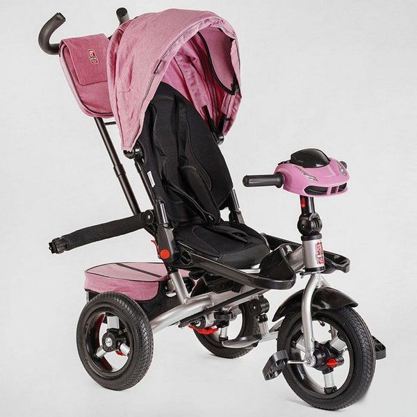 Велосипед дитячий Best Trike 6088 F-290-88 (поворотне сидіння, складаний кермо, музичної фара з пультом) світло-рожевий 482904 фото