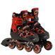 Раздвижные ролики Best Roller 1189-M размер 35-38, черно-красные, светящиеся колеса 479945 фото 1
