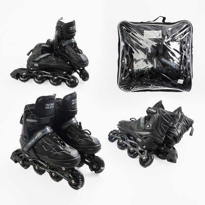 Роликові ковзани Best Roller 74384-М, регульовані, чорні, розмір 34-38 601890 фото