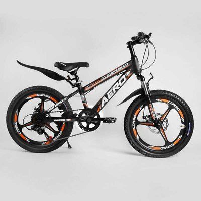 Дитячий спортивний велосипед CORSO "AERO" 22017, 20 дюймів, сталева рама, обладнання Saiguan, 7 швидкостей, литий диск, зібраний на 75% 470211 фото
