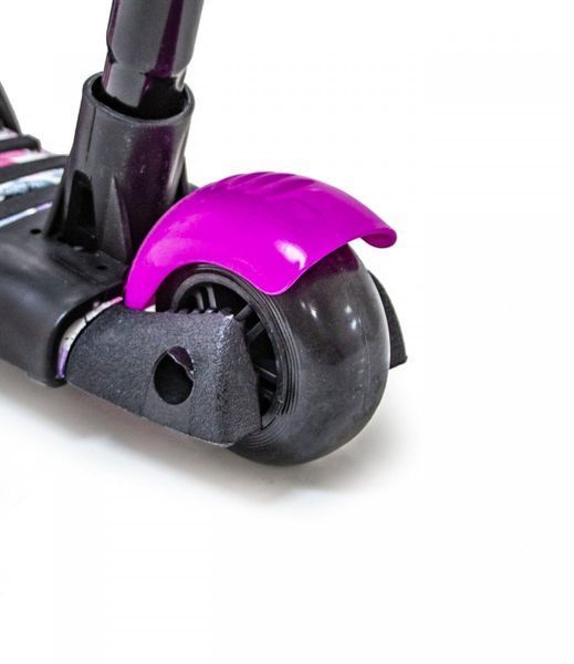 Трехколесный самокат с родительской ручкой Божья коровка Scooter 5 в 1, с защитным бампером, Маки 8763 фото