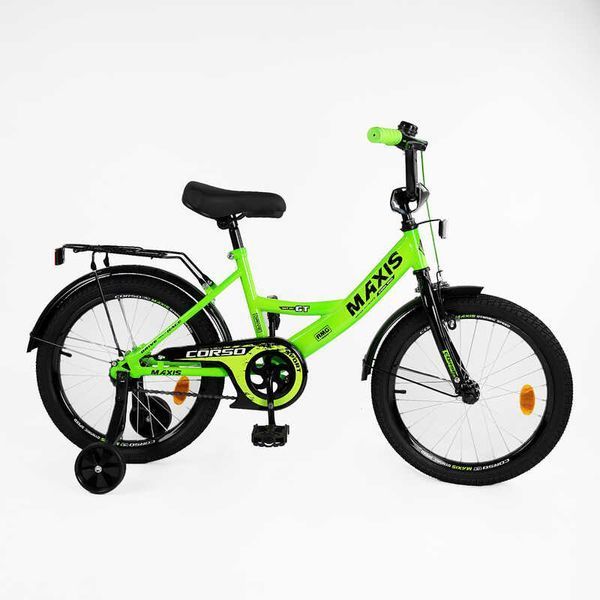 Велосипед детский CORSO MAXIS CL-18123 18" стальной, дисковые тормоза, зеленый 545971 фото