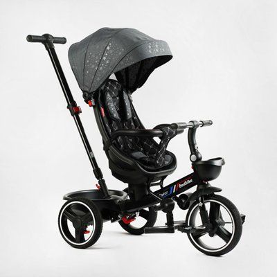 Триколісний Велосипед-коляска Best Trike 6390 - 64-793, з поворотним сидінням, батьківська ручка, сірий 514169 фото
