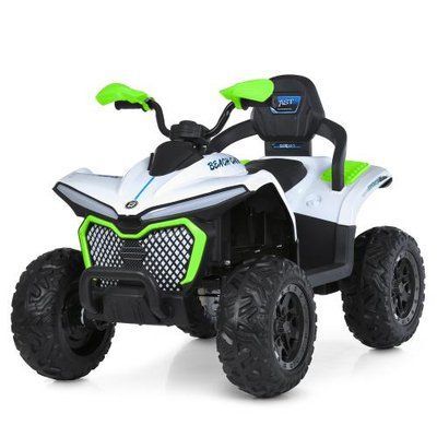 Детский электроквадроцикл Bambi Racer M 6222EBLR-1-5 12V 4 x 35W Бело-зеленый 627294 фото