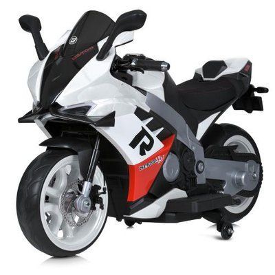 Дитячий електромотоцикл Bambi Racer M 6013EL-1 150W 24V MP3 білий 618529 фото