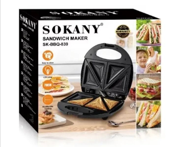 Cендвічниця Sokany SK-BBQ-839 700 Вт 546710 фото