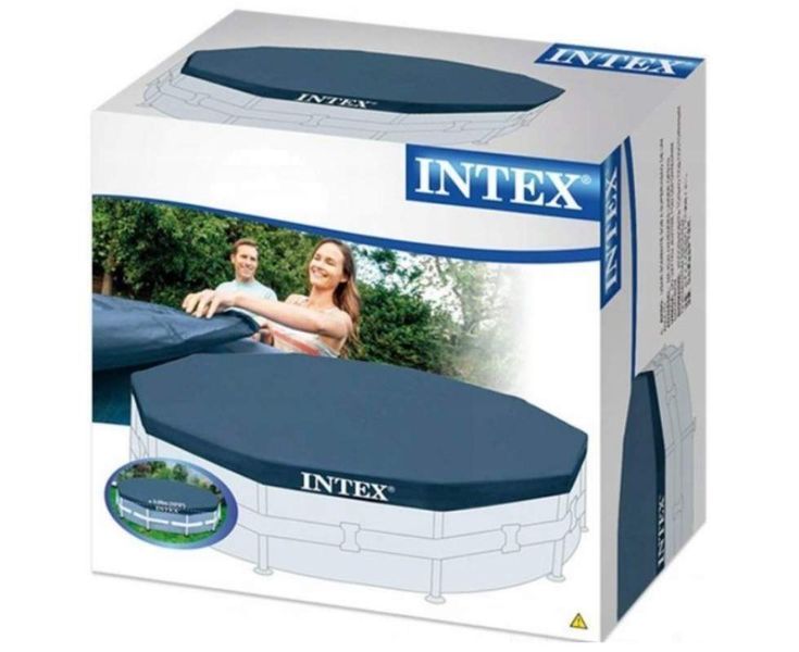 Тент-чохол для каркасного басейну Intex 28031, діаметр 366 см 480357 фото
