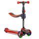 Самокат триколісний BestScooter JS-10711 зі знімним сидінням, алюмінієве кермо, колеса зі світлом, чорно-червоний 461752 фото 1