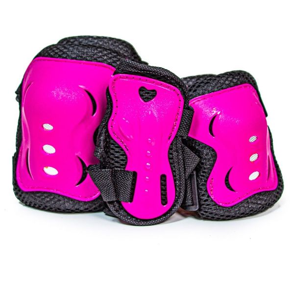 Комплект роликів квадів із захистом та шоломом Scale Sport розмір 29-33 Рожевий 468409 фото