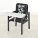 Стільчик для годування Bambi Graphite Аляска з 8 позиціями регулювання Чорний+Білий 507814 фото 4