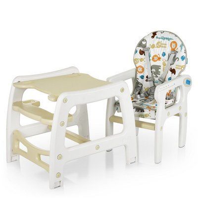 Стільчик-трансформер для годування Bambi M 1563 Animal &laquo;3 в 1 " (стіл, стілець, гойдалка) Бежевий 493688 фото