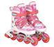 Ролики детские Inline T-REX M розовые, размер 34-37, для девочек 634852 фото 2