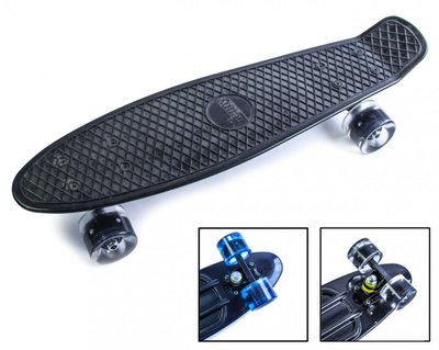 Пенні борд Penny Board Black, Колеса світяться 3193 фото