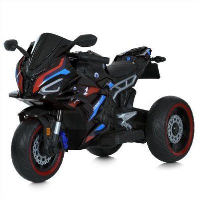 Електромотоцикл дитячий Bambi Racer M 6143EL-2 12V 2x25W чорний 619667 фото