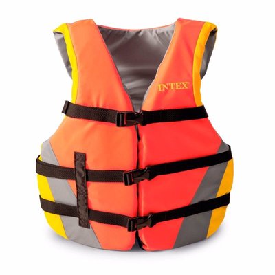 Спасательный жилет для взрослых Intex 69681, 40 и больше кг, оранжевый 481337 фото