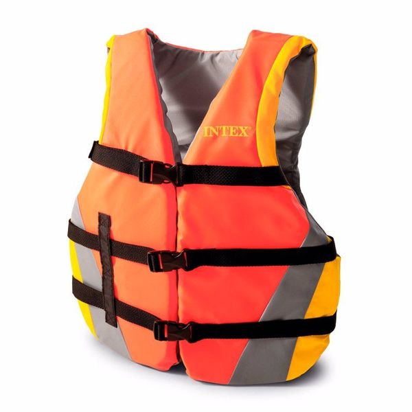 Спасательный жилет для взрослых Intex 69681, 40 и больше кг, оранжевый 481337 фото